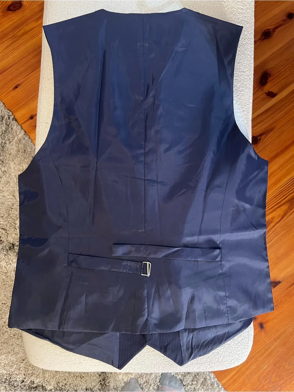 ASOS Navy Pinstripe Men's Waistcoat Vest